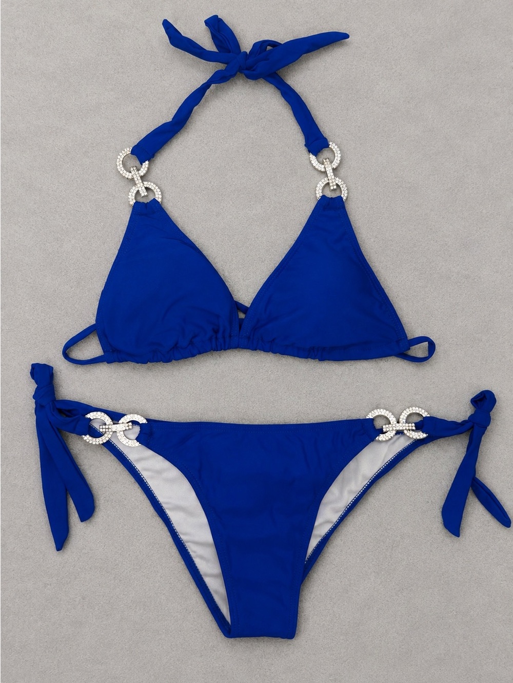 Yauasopa Womens Shiny Diamond Bikini Set Size Large Swimsuit